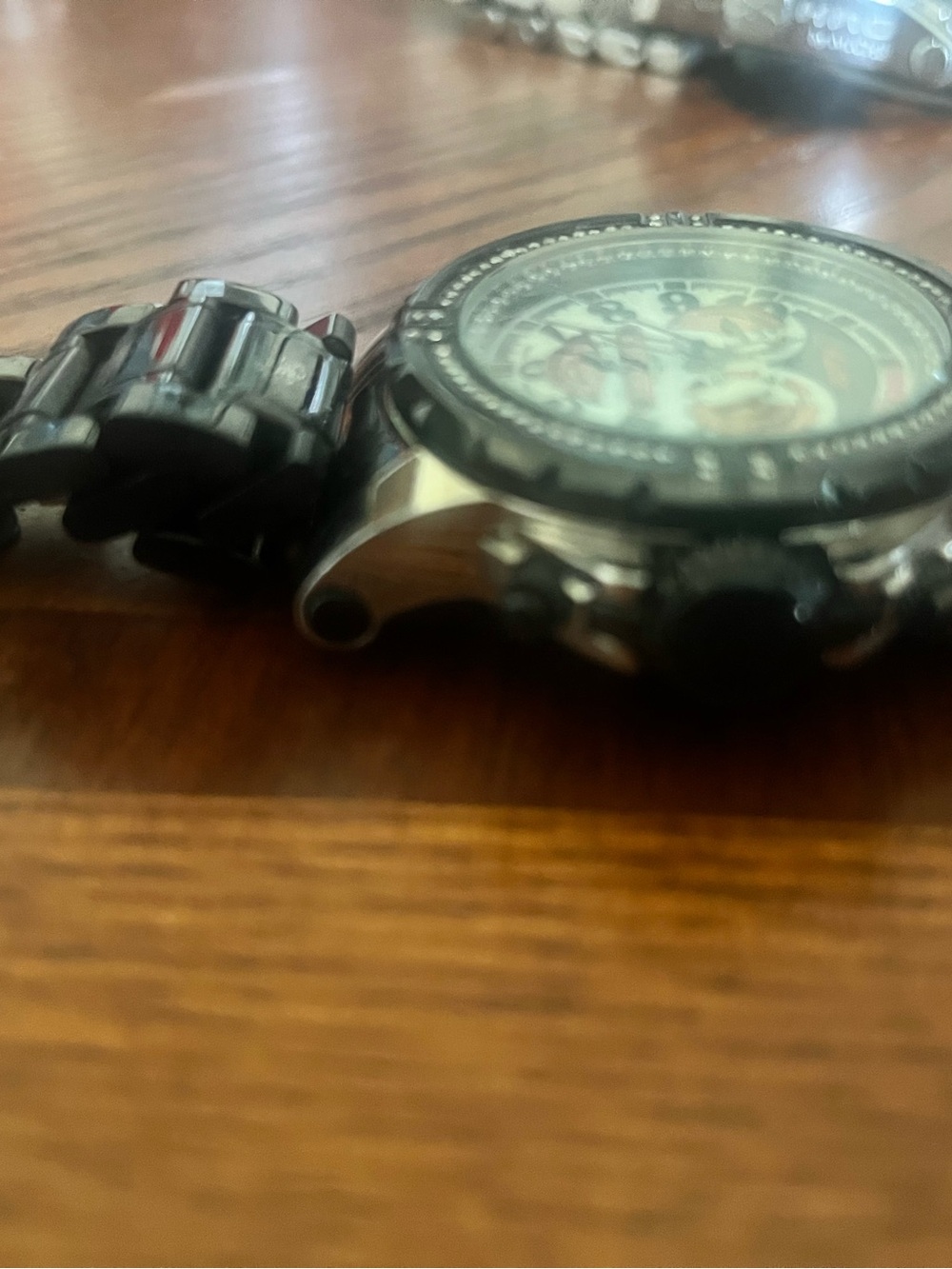 Miche Black and Silver Men's Chronograph Bracelet Watch